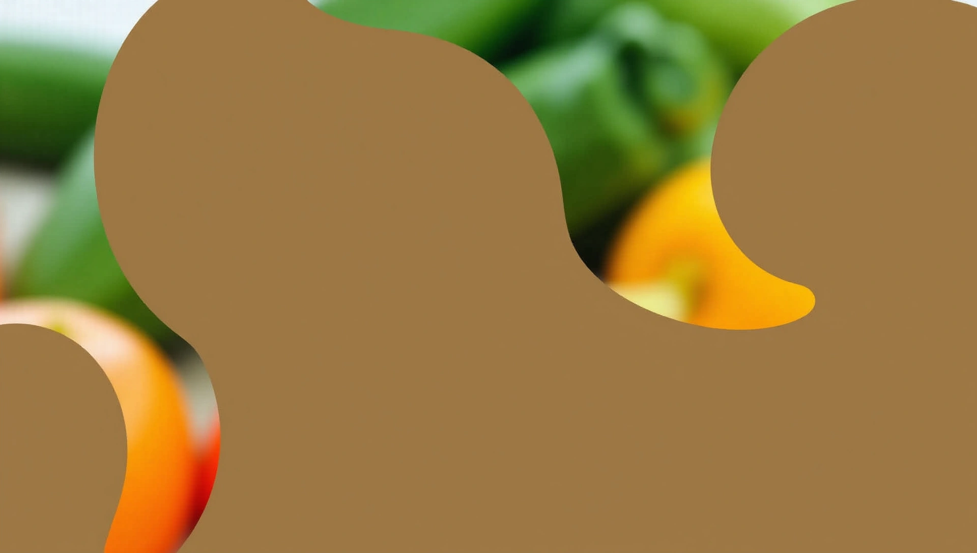 Abstract organic forms and subtle imagery of fresh produce
